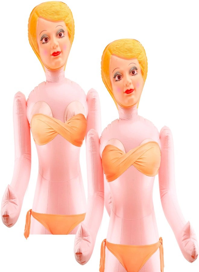 Drayear 2 Pieces Inflatable Funny Doll Prank Blow Up Doll Tricky Inflatable Doll for Bachelorette Party Prank Gag Gift Halloween Holiday Decoration - Image 1